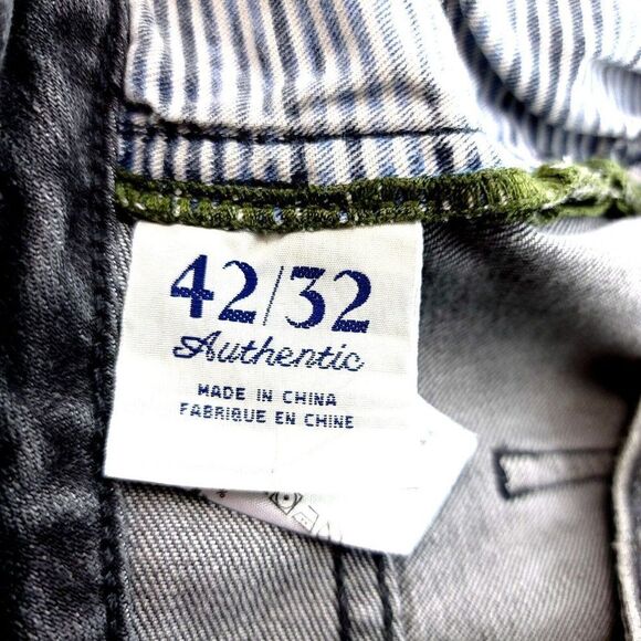 Tommy Bahama Authentic Cotton‎ Polyester Gray Mid Rise Jeans 42/27 Tagged 42/32 - Picture 9 of 11